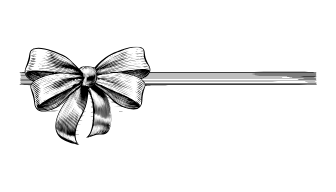 gray gift bow